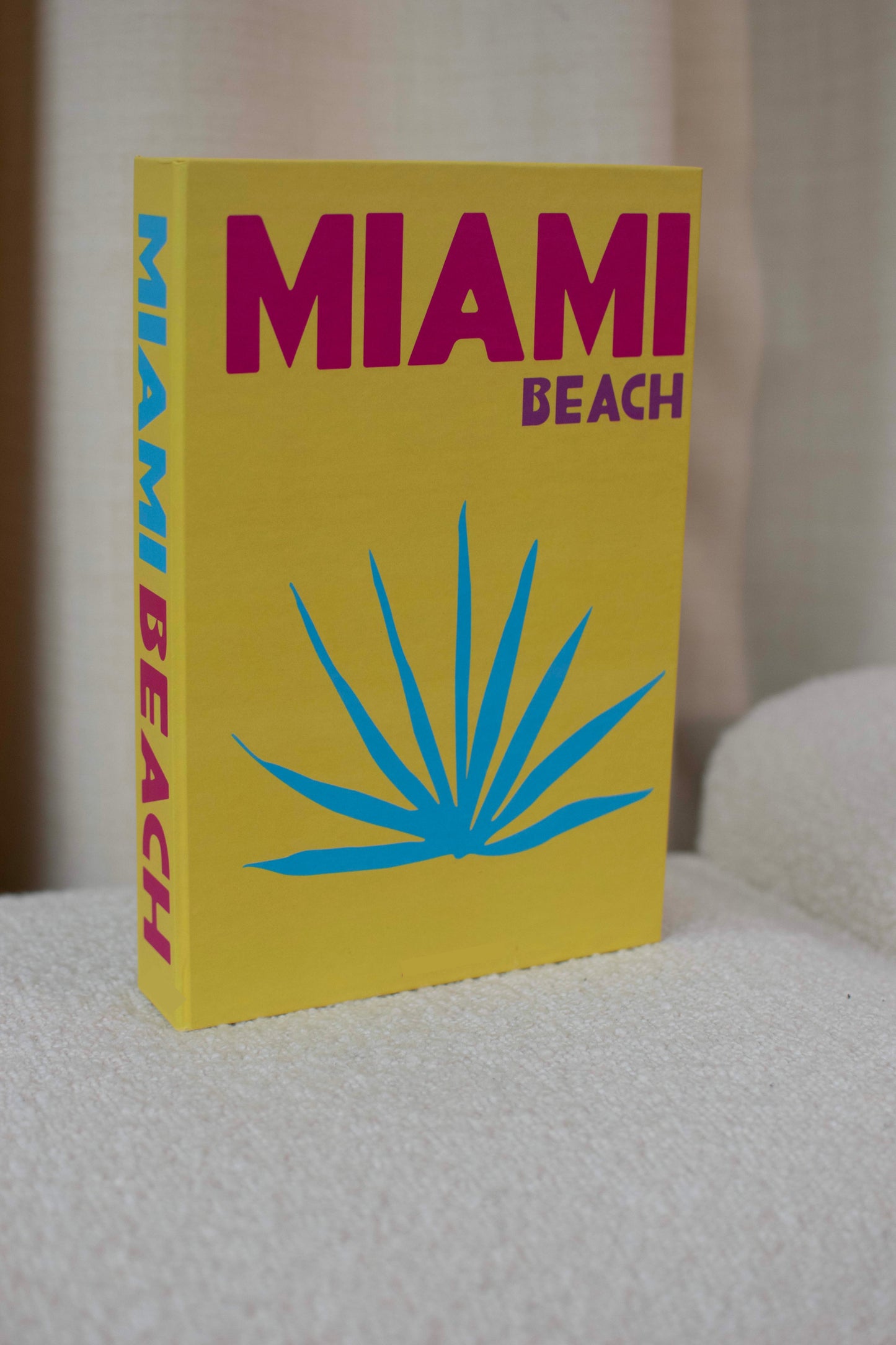 Miami Beach Travel Decorative Secret Coffee Table Book Box