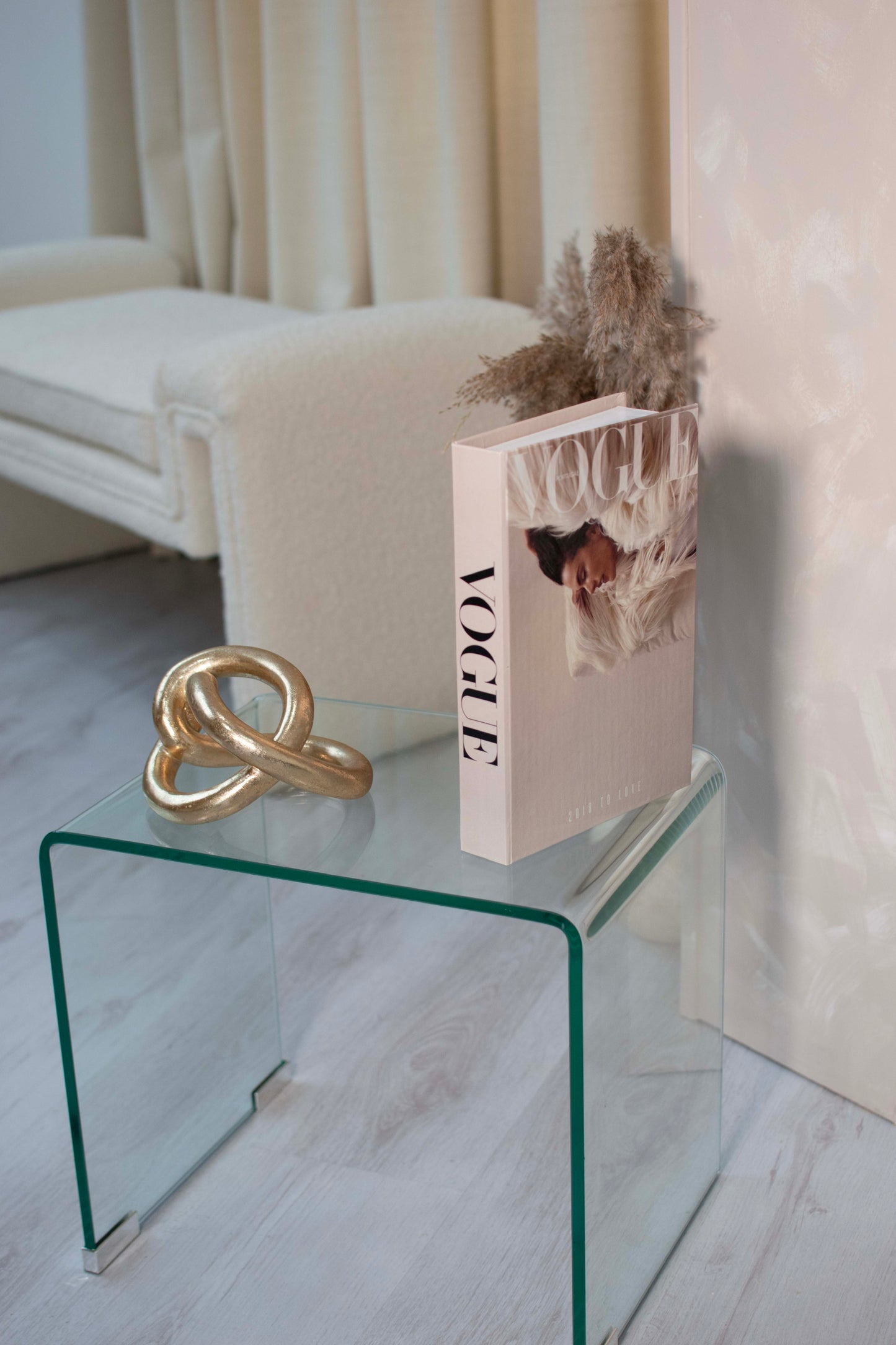 Vogue Cream Decorative Secret Coffee Table Book Box