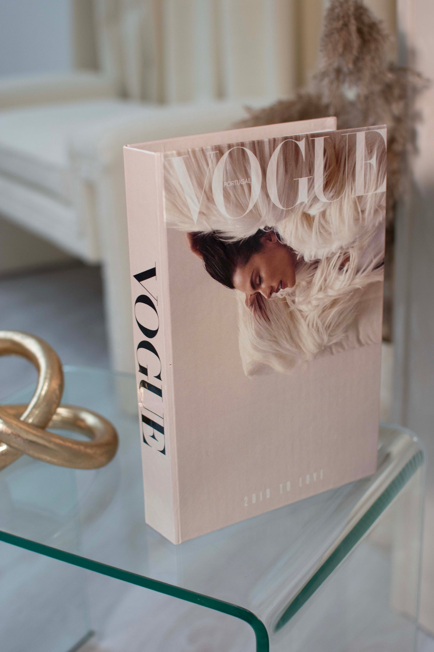 Vogue Cream Decorative Secret Coffee Table Book Box