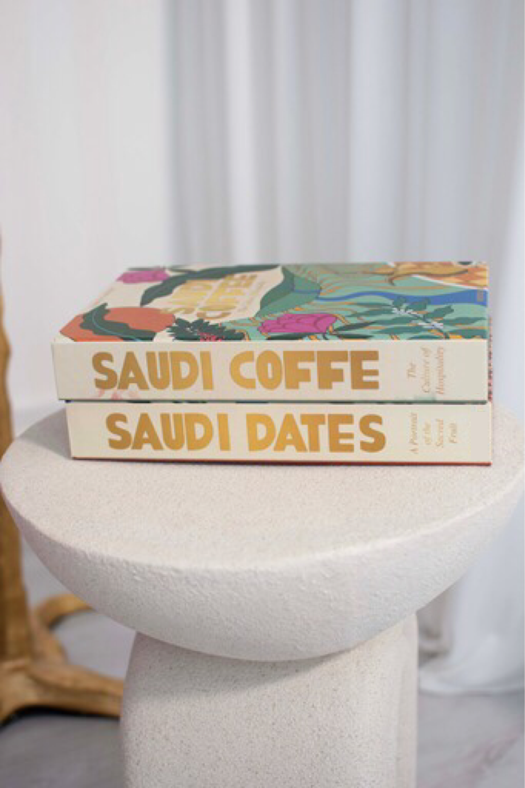 Saudi Dates Gold Colourful Travel Decorative Secret Coffee Table Book Box