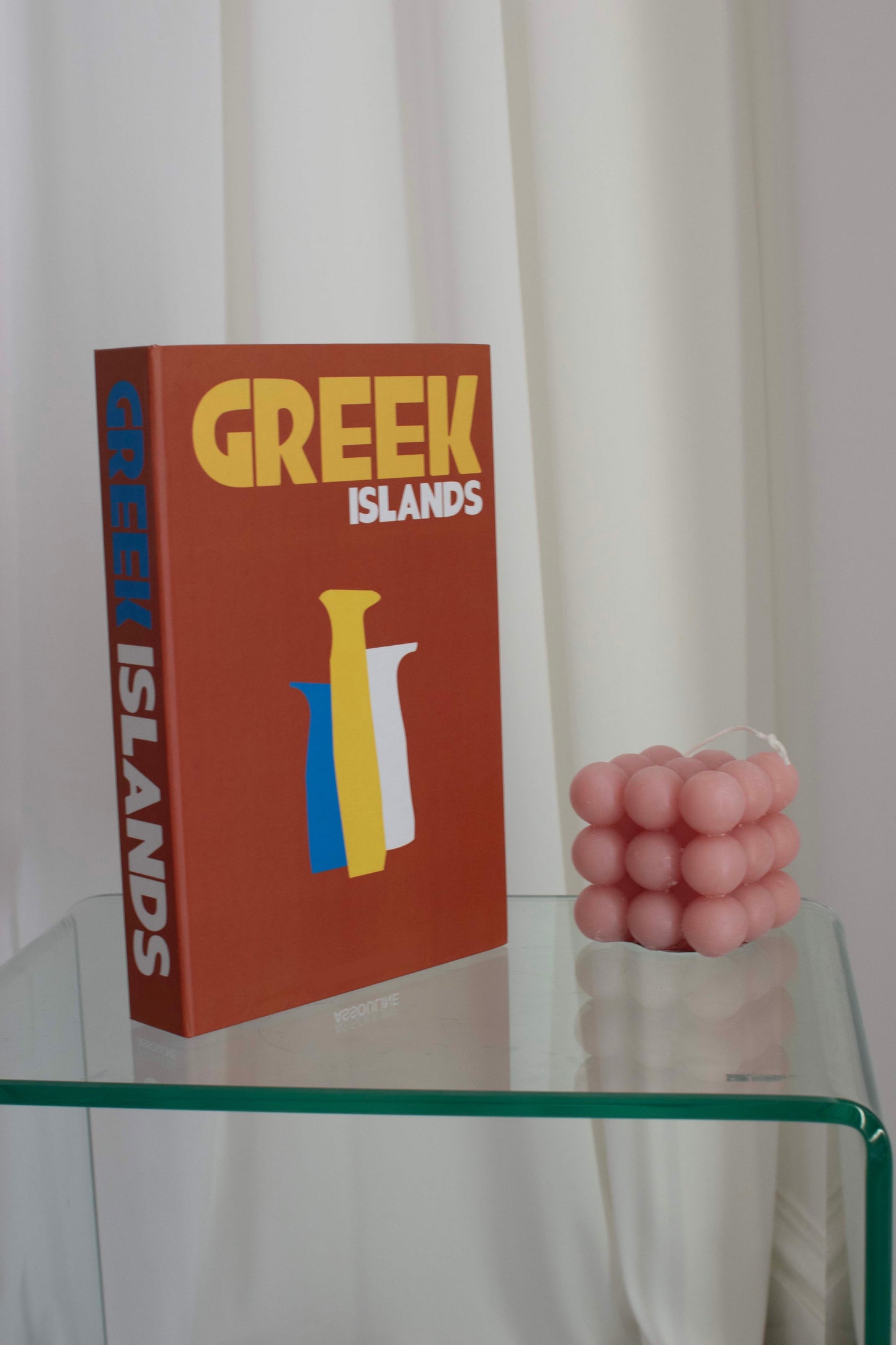 Greek Islands Travel Decorative Secret Coffee Table Book Box