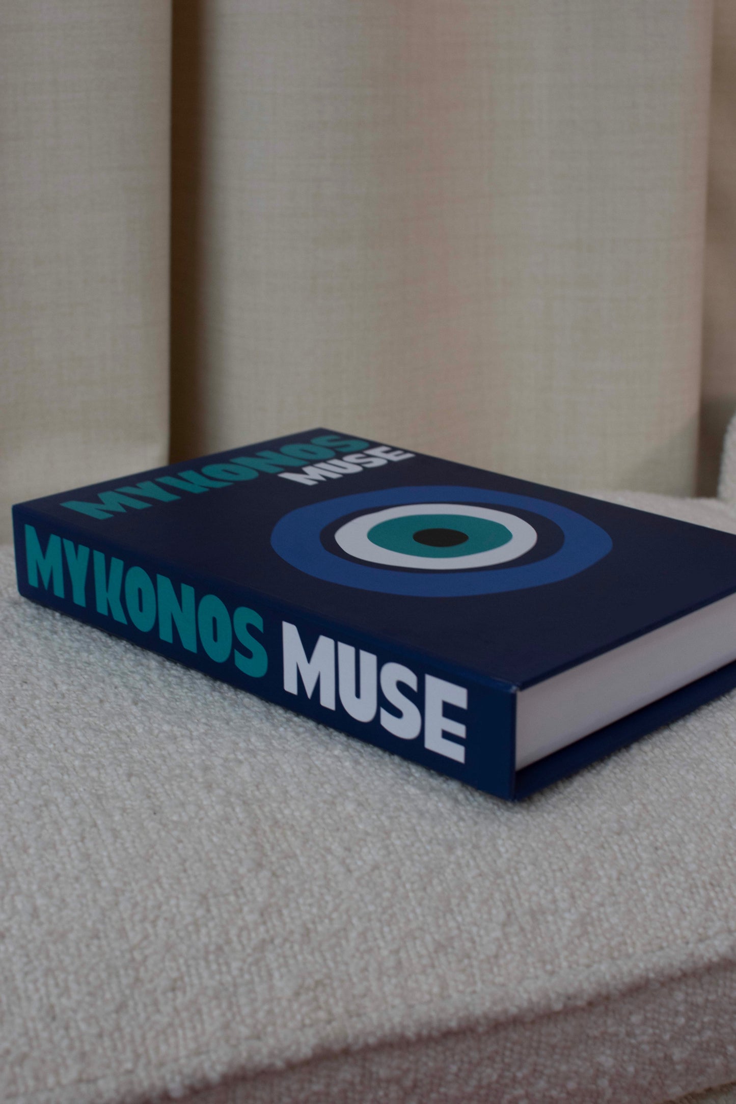 Mykonos Muse Blue Travel Decorative Secret Coffee Table Book Box