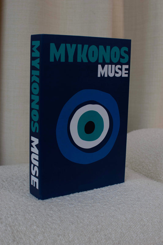 Mykonos Muse Blue Travel Decorative Secret Coffee Table Book Box